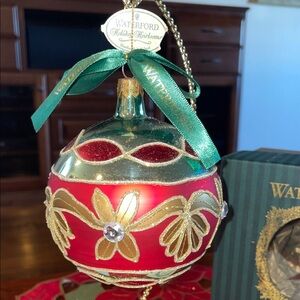 Waterford Ashling  Ball Heirloom Holiday Ornament